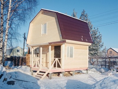 Фото 1. Дом «Валерий» 4х6 м из сухого профилированного бруса в Раменском районе Московской области.
