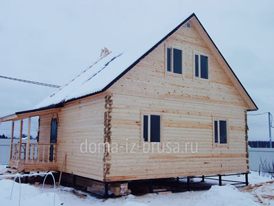 Фото 1. Дом из бруса «Святослав» 8х8,5 м во Владимирской области.