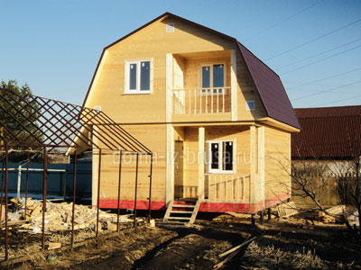 Дом «Вадим» 6х8 м из сухого профилированного бруса в Солнечногорском районе Московской области.