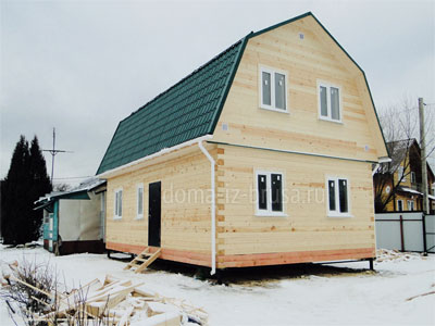 Фото 1. Дом «Маркел» 6х9 м из сухого профилированного бруса в Раменском районе Московской области.