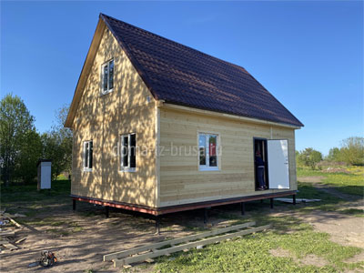 Фото 1. Каркасный дом «Денис» 6х8 м в Псковском районе Псковской области.