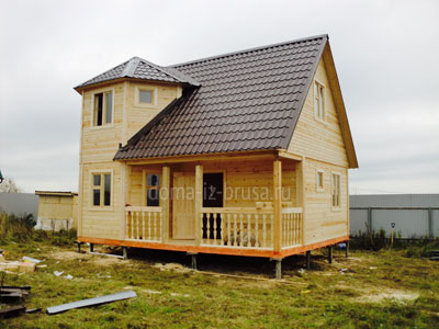 Построенный дом из бруса Нестор в Тверской области д. Новая Слобода