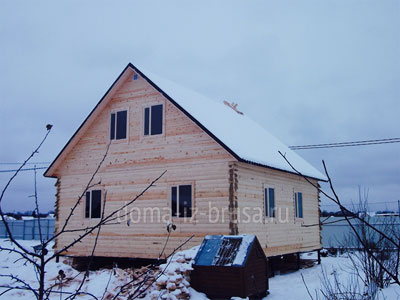 Фото 2. Дом из бруса «Святослав» 8х8,5 м во Владимирской области.